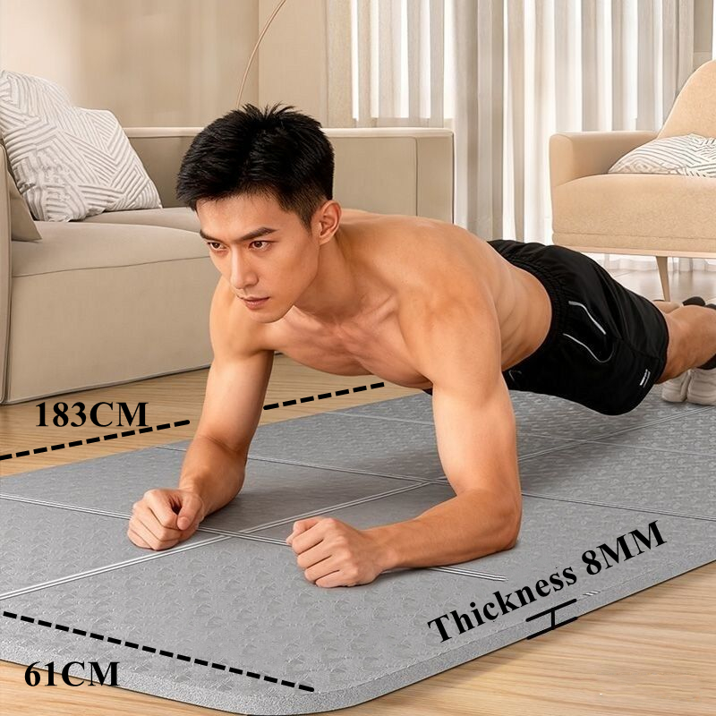 Pilates Yoga Mat Workout - Katlanır Mat 183x61x0.8cm Çevre Dostu Egzersiz