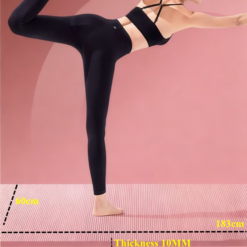 Pilates Yoga Mat Workout - Eğitim 183x60cm Kaymaz Eğitim İç Mekan