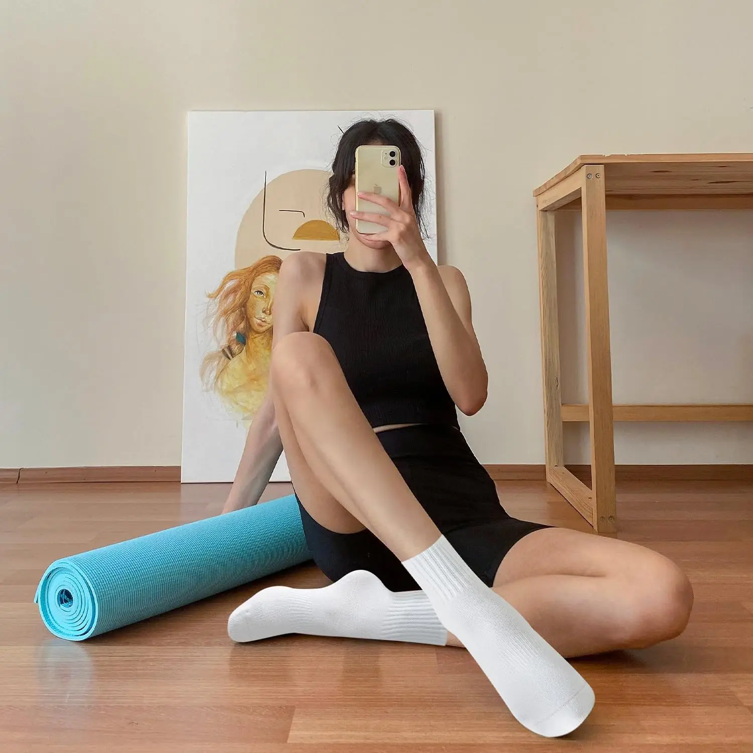 4 çift kadın yoga çorabı, düz  - Pilates & Yoga Training Center incelemesi ve fiyatı