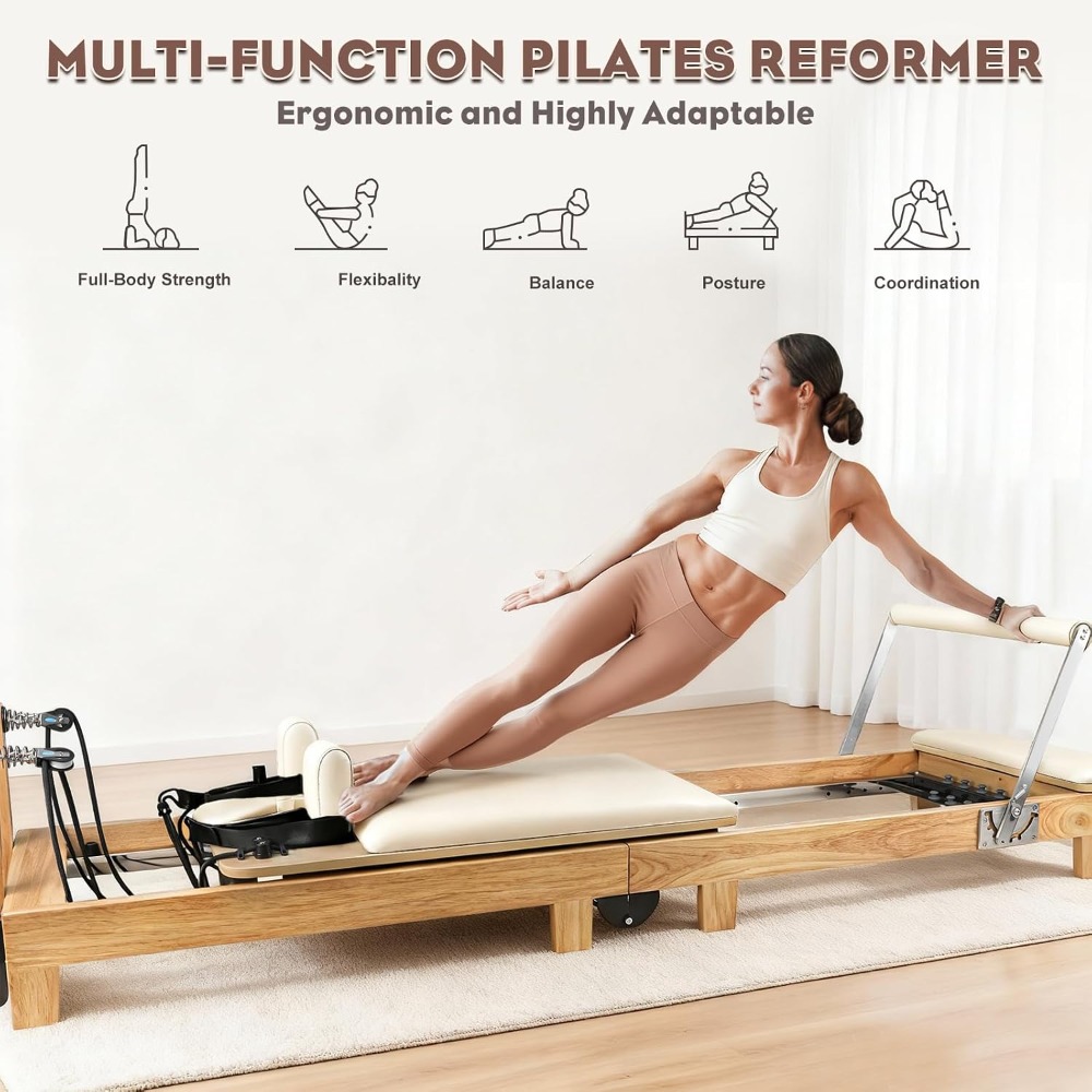 94,5 inç Katlanabilir Ahşap Pi - Pilates Reformer Spring incelemesi ve fiyatı