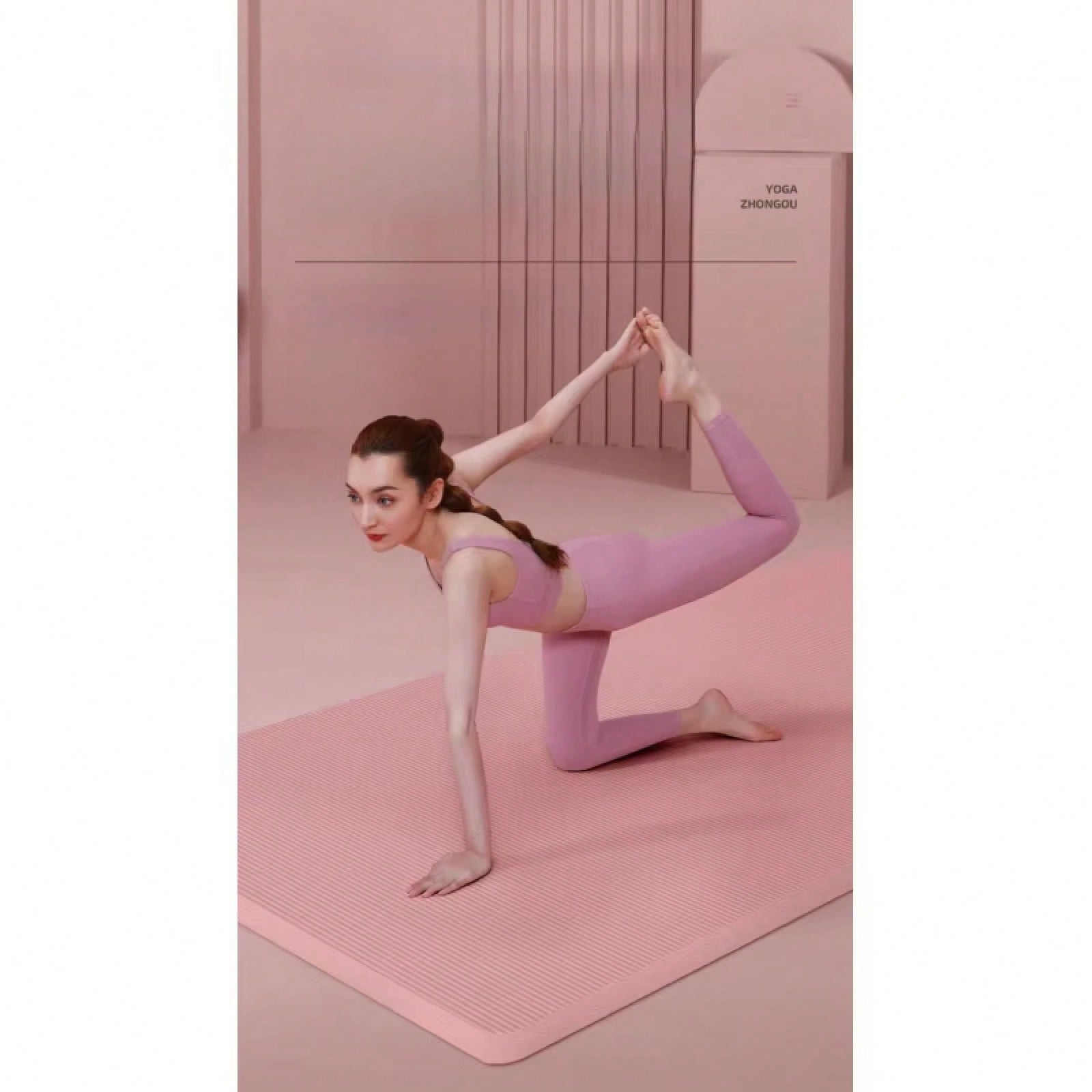 185*61CM Pembe Kaymaz Yoga Mat - Pilates Yoga Mat Workout incelemesi ve fiyatı